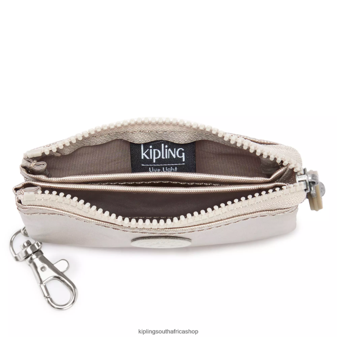 Accessories Creativity Mini Pouch Metallic Keychain 4ZZH611 Kipling Women Metallic Glow