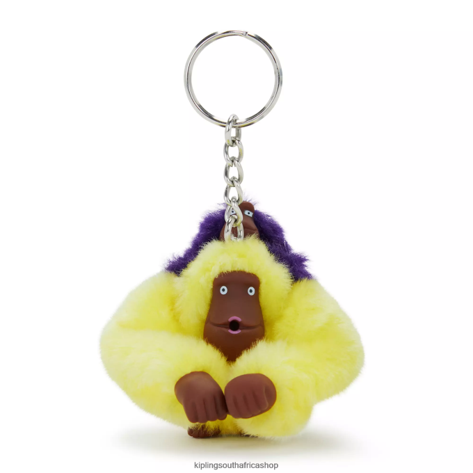 Accessories Mom And Baby Mom and Baby Sven Monkey Keychain 4ZZH683 Kipling Women Sunlight Yellow