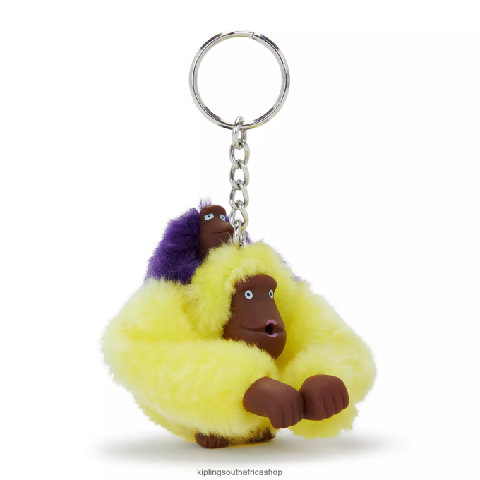 Accessories Mom And Baby Mom and Baby Sven Monkey Keychain 4ZZH683 Kipling Women Sunlight Yellow