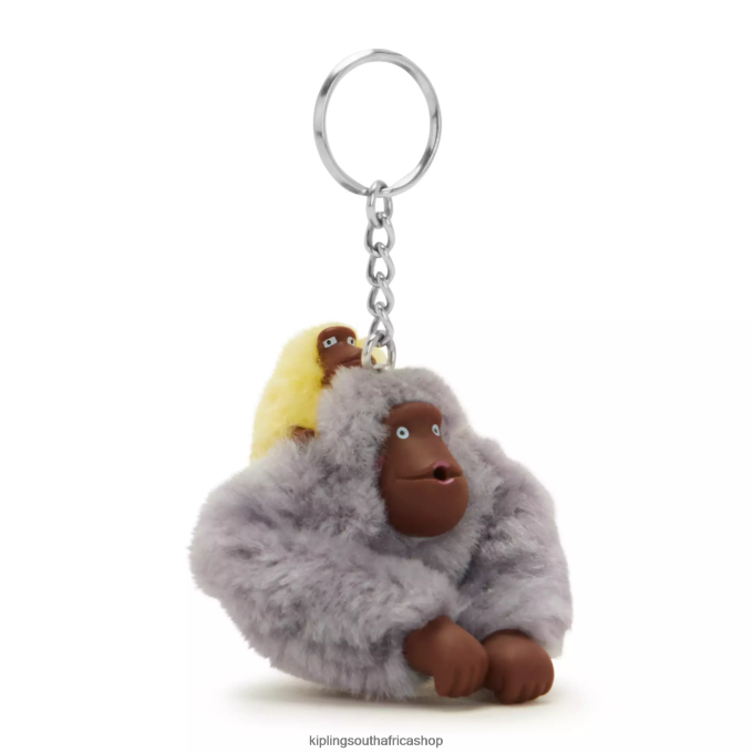 Accessories Mom And Baby Mom and Baby Sven Monkey Keychain 4ZZH684 Kipling Women Dove Grey