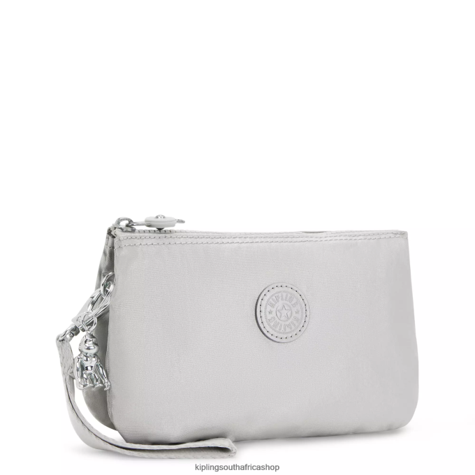 \"Bags\" Creativity Extra Large Metallic Wristlet 4ZZH662 Kipling Women Bright Metallic
