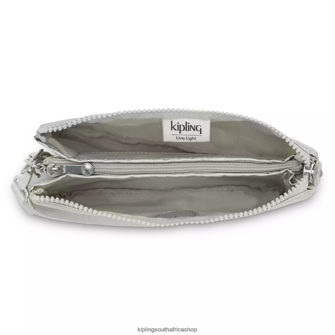 \"Bags\" Creativity Extra Large Metallic Wristlet 4ZZH662 Kipling Women Bright Metallic