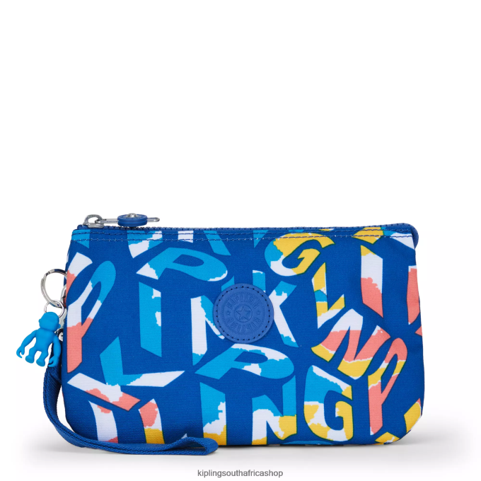"Bags" Creativity Extra Large Printed Wristlet 4ZZH565 Kipling Women Neon