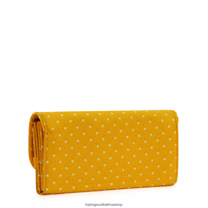 \"Bags\" Money Land Printed Snap Wallet 4ZZH310 Kipling Women Soft Dot Yellow