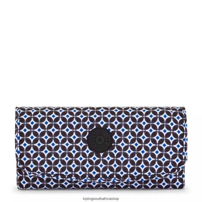 "Bags" Money Land Printed Snap Wallet 4ZZH312 Kipling Women Blackish Tile