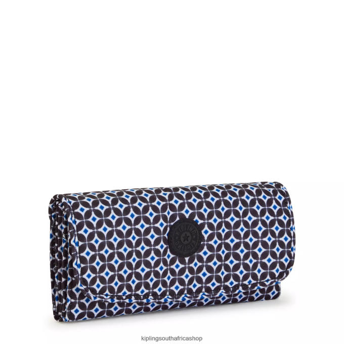 \"Bags\" Money Land Printed Snap Wallet 4ZZH312 Kipling Women Blackish Tile