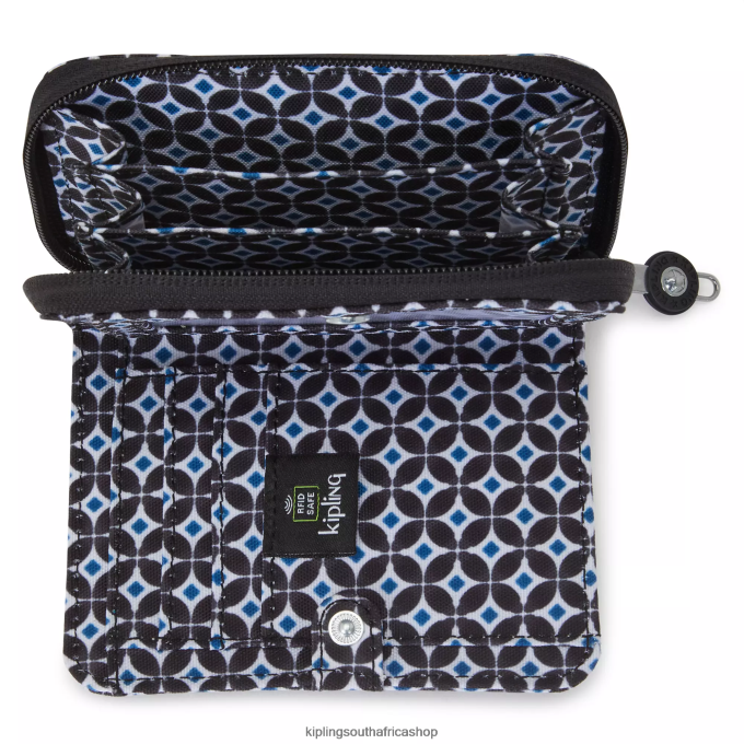 \"Bags\" Money Love Small Printed Wallet 4ZZH295 Kipling Women Blackish Tile