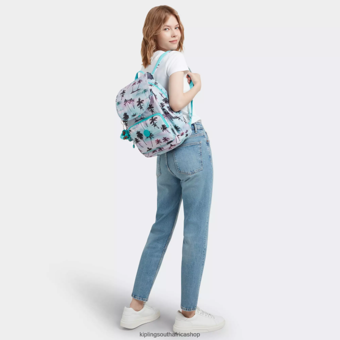 \"Bags\" City Pack Printed Backpack 4ZZH338 Kipling Women Shadow Palm Print