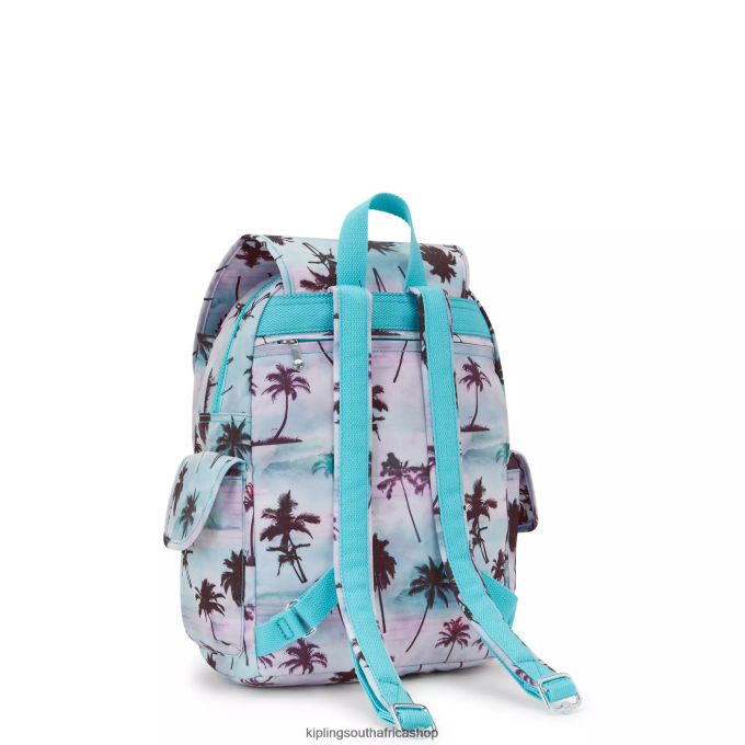 \"Bags\" City Pack Printed Backpack 4ZZH338 Kipling Women Shadow Palm Print