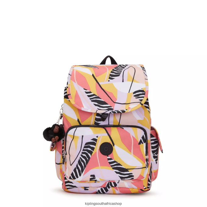 "Bags" City Pack Printed Backpack 4ZZH339 Kipling Women Abstract Leave