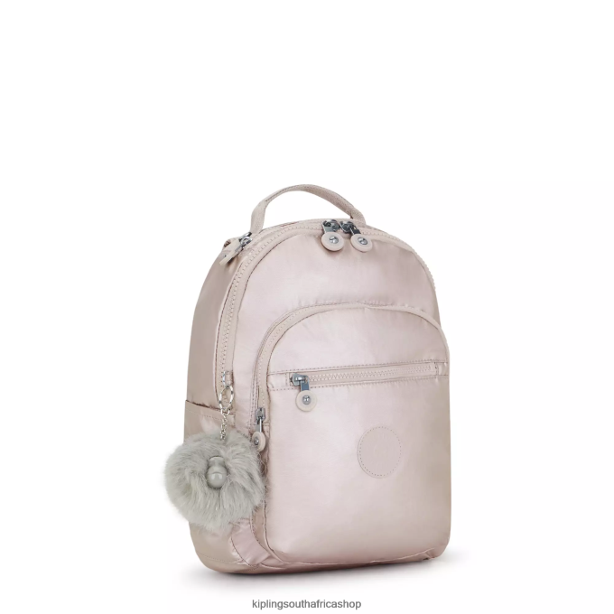\"Bags\" Seoul Small Metallic Tablet Backpack 4ZZH356 Kipling Women Metallic Rose