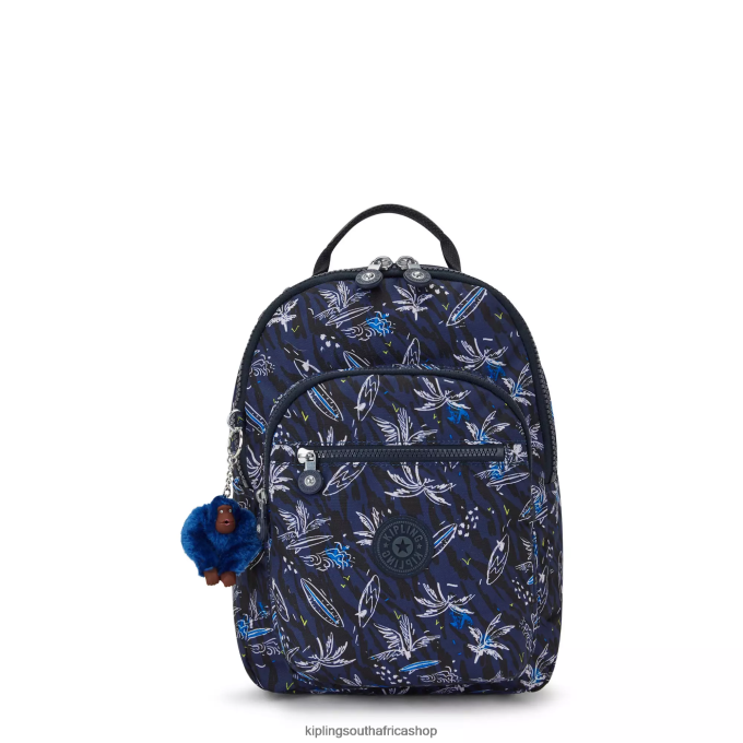 "Bags" Seoul Small Printed Tablet Backpack 4ZZH348 Kipling Women Surf Sea Print