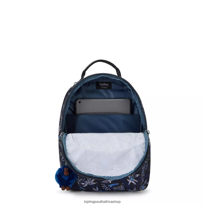 \"Bags\" Seoul Small Printed Tablet Backpack 4ZZH348 Kipling Women Surf Sea Print
