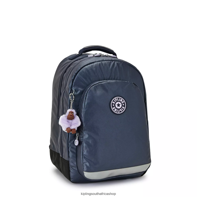\"Bags\" Class Room Metallic 17\" Laptop Backpack 4ZZH477 Kipling Women Admiral Blue