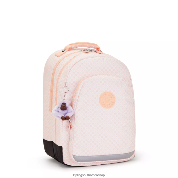 \"Bags\" Class Room Printed 17\" Laptop Backpack 4ZZH478 Kipling Women Girly Tile