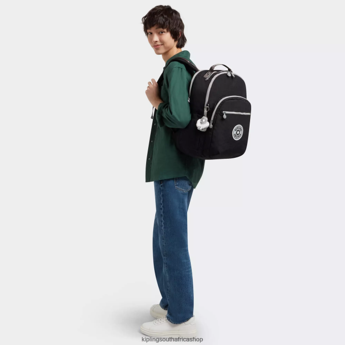 \"Bags\" Seoul Extra Large 17\" Laptop Backpack 4ZZH438 Kipling Women True Black Fun