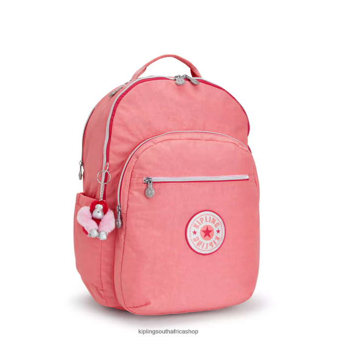 \"Bags\" Seoul Extra Large 17\" Laptop Backpack 4ZZH439 Kipling Women Joyous Pink Fun