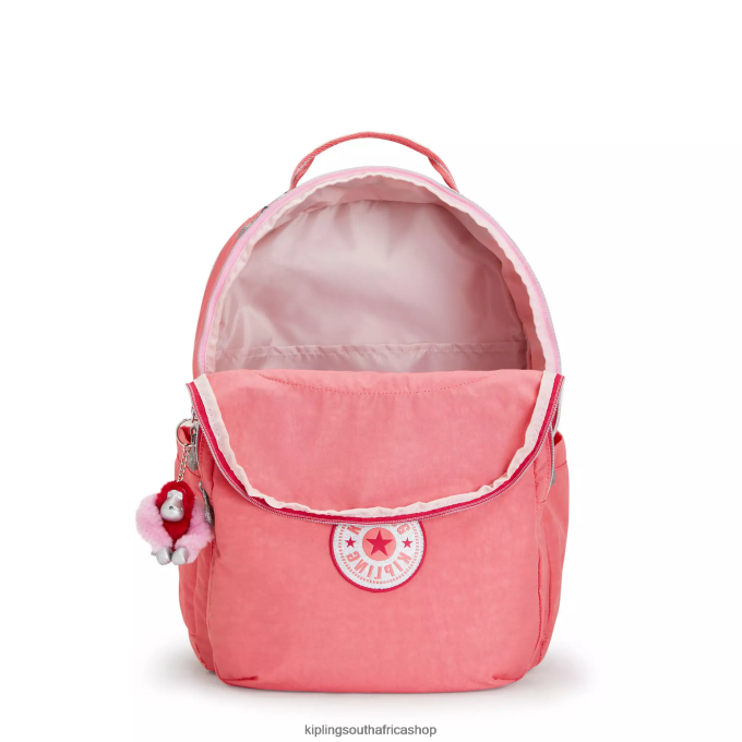 \"Bags\" Seoul Extra Large 17\" Laptop Backpack 4ZZH439 Kipling Women Joyous Pink Fun