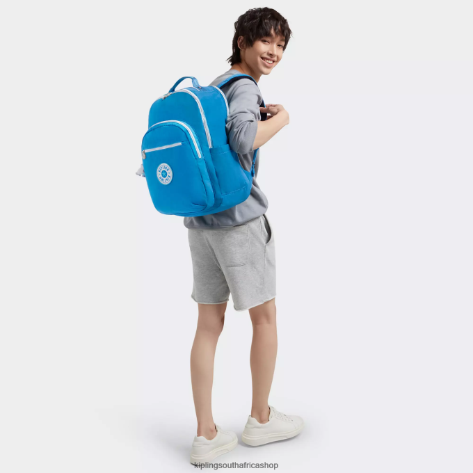 \"Bags\" Seoul Extra Large 17\" Laptop Backpack 4ZZH440 Kipling Women Eager Blue Fun