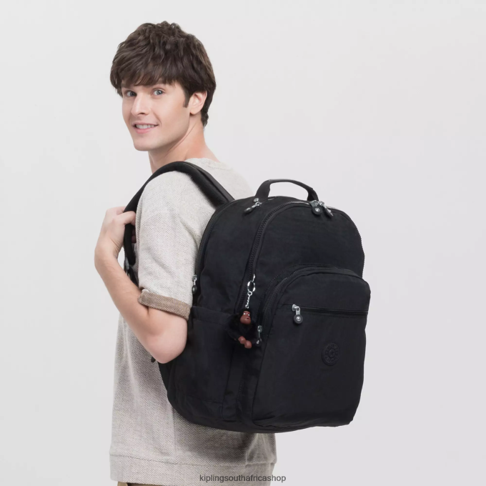 \"Bags\" Seoul Extra Large 17\" Laptop Backpack 4ZZH488 Kipling Women True Black Tonal