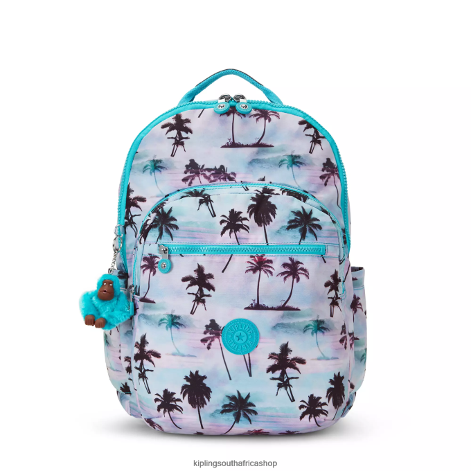 "Bags" Seoul Extra Large Printed 17" Laptop Backpack 4ZZH453 Kipling Women Shadow Palm Print