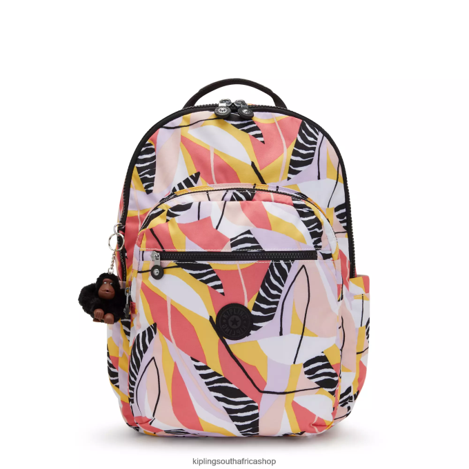 "Bags" Seoul Extra Large Printed 17" Laptop Backpack 4ZZH454 Kipling Women Abstract Leave