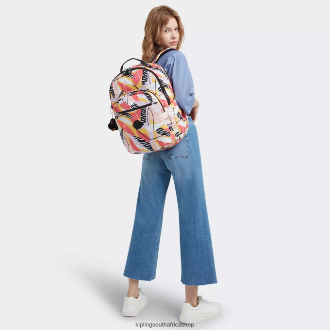\"Bags\" Seoul Extra Large Printed 17\" Laptop Backpack 4ZZH454 Kipling Women Abstract Leave