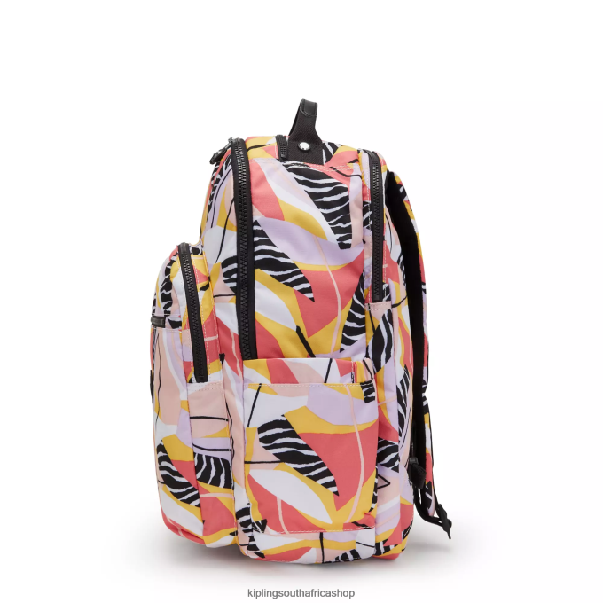 \"Bags\" Seoul Extra Large Printed 17\" Laptop Backpack 4ZZH454 Kipling Women Abstract Leave