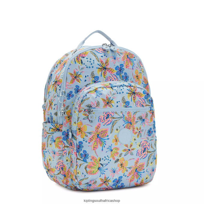 \"Bags\" Seoul Extra Large Printed 17\" Laptop Backpack 4ZZH455 Kipling Women Wild Flowers