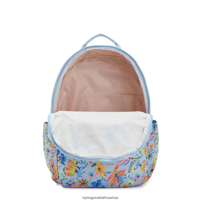 \"Bags\" Seoul Extra Large Printed 17\" Laptop Backpack 4ZZH455 Kipling Women Wild Flowers