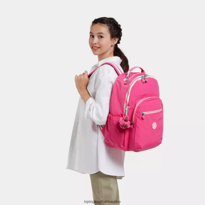\"Bags\" Seoul Large 15\" Laptop Backpack 4ZZH428 Kipling Women Fresh Pink