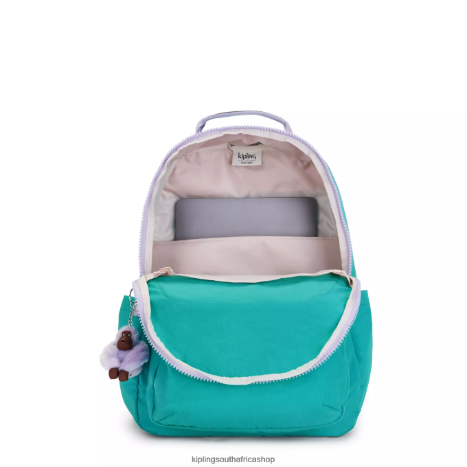 \"Bags\" Seoul Large 15\" Laptop Backpack 4ZZH429 Kipling Women Surfer Green