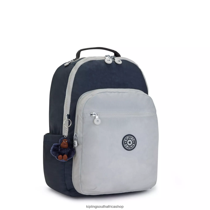\"Bags\" Seoul Large 15\" Laptop Backpack 4ZZH430 Kipling Women True Blue Grey
