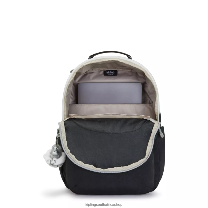 \"Bags\" Seoul Large 15\" Laptop Backpack 4ZZH442 Kipling Women True Black Fun