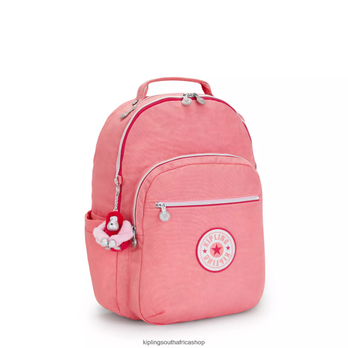 \"Bags\" Seoul Large 15\" Laptop Backpack 4ZZH443 Kipling Women Joyous Pink Fun