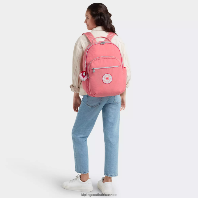\"Bags\" Seoul Large 15\" Laptop Backpack 4ZZH443 Kipling Women Joyous Pink Fun