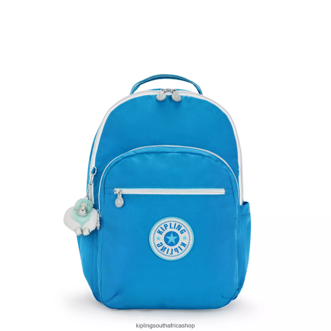"Bags" Seoul Large 15" Laptop Backpack 4ZZH444 Kipling Women Eager Blue Fun