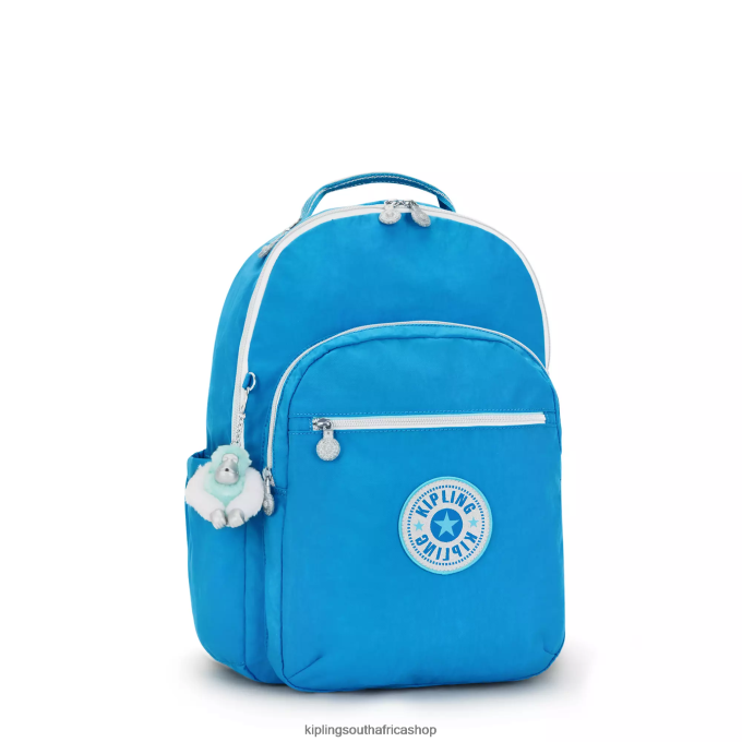 \"Bags\" Seoul Large 15\" Laptop Backpack 4ZZH444 Kipling Women Eager Blue Fun
