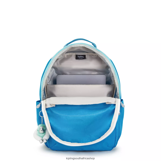 \"Bags\" Seoul Large 15\" Laptop Backpack 4ZZH444 Kipling Women Eager Blue Fun