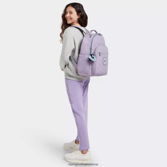 \"Bags\" Seoul Large 15\" Laptop Backpack 4ZZH445 Kipling Women Endless Lilac Fun