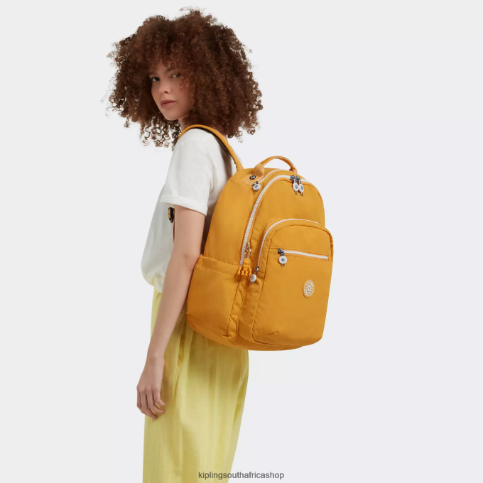 \"Bags\" Seoul Large 15\" Laptop Backpack 4ZZH472 Kipling Women Rapid Yellow