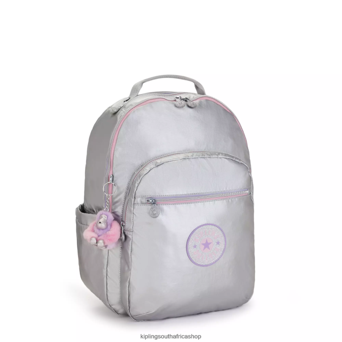 \"Bags\" Seoul Large Metallic 15\" Laptop Backpack 4ZZH448 Kipling Women Candy metal Fun