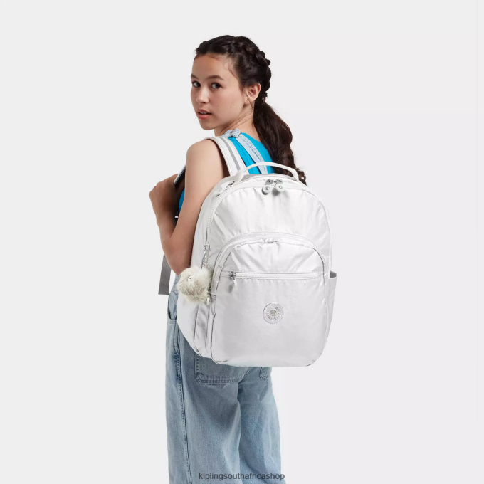 \"Bags\" Seoul Large Metallic 15\" Laptop Backpack 4ZZH458 Kipling Women Candy Metallic