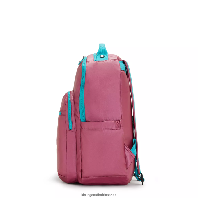 \"Bags\" Seoul Large Metallic 15\" Laptop Backpack 4ZZH459 Kipling Women Fresh Pink Metallic