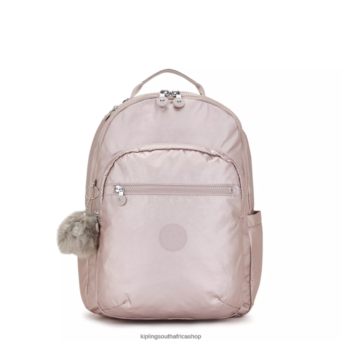 "Bags" Seoul Large Metallic 15" Laptop Backpack 4ZZH461 Kipling Women Metallic Rose