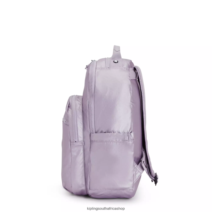 \"Bags\" Seoul Large Metallic 15\" Laptop Backpack 4ZZH502 Kipling Women Orchid Metallic