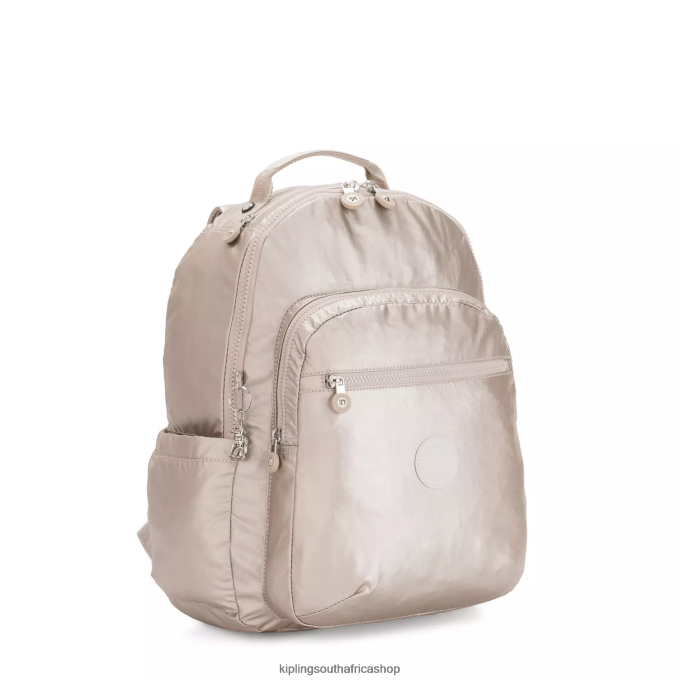 \"Bags\" Seoul Large Metallic 15\" Laptop Backpack 4ZZH503 Kipling Women Metallic Glow