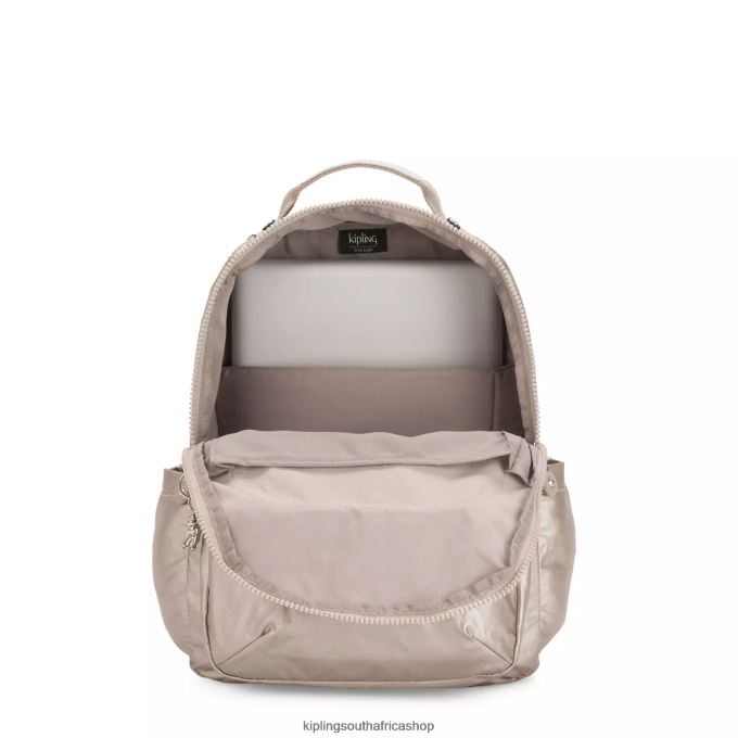 \"Bags\" Seoul Large Metallic 15\" Laptop Backpack 4ZZH503 Kipling Women Metallic Glow