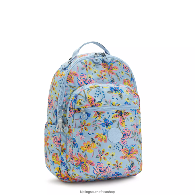 \"Bags\" Seoul Large Printed 15\" Laptop Backpack 4ZZH346 Kipling Women Wild Flowers