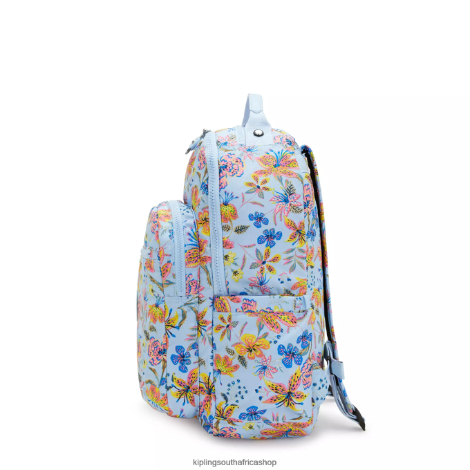 \"Bags\" Seoul Large Printed 15\" Laptop Backpack 4ZZH346 Kipling Women Wild Flowers
